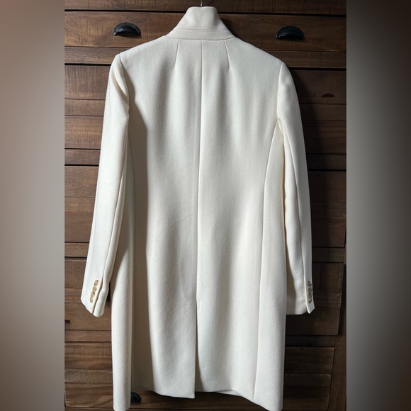 J. Crew Cream Coat with Gold Buttons Nearly New! - Picture 2 of 5